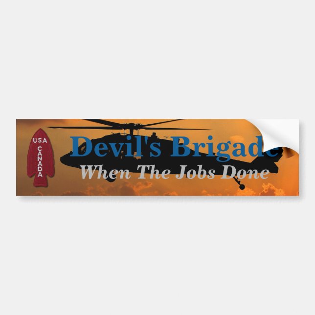 1st Special Service Force SSF Devil's Brigade Bumper Sticker (Front)
