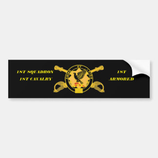 1ST SQDN 1ST CAVALRY 1ST ARMORED BUMPER STICKER
