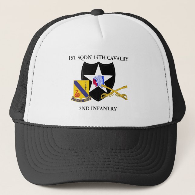 1ST SQUADRON 14TH CAVALRY TRUCKER HAT (Front)