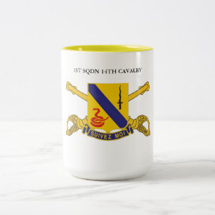 1ST SQUADRON 14TH CAVALRY Two-Tone COFFEE MUG