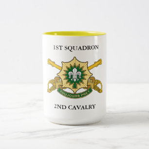 1ST SQUADRON 2ND CAVALRY  Two-Tone COFFEE MUG
