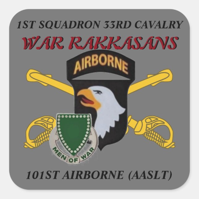1ST SQUADRON 33RD CAVALRY 101ST AIRBORNE STICKERS (Front)