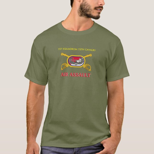 1ST SQUADRON 75TH CAVALRY AIR ASSAULT BADGE SHIRT (Front)