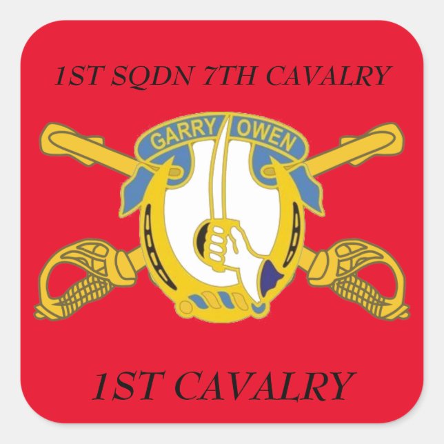 1ST SQUADRON 7TH CAVALRY 1ST CAVALRY STICKERS (Front)
