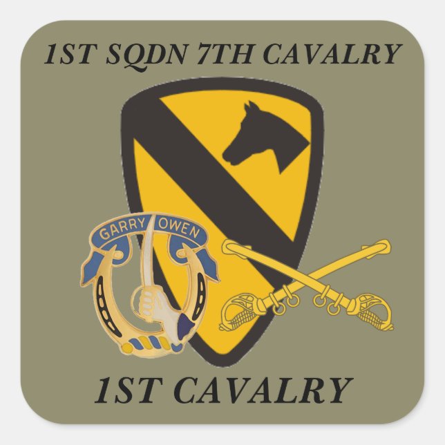 1ST SQUADRON 7TH CAVALRY 1ST CAVALRY STICKERS (Front)