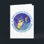 1ST STAR ON YOUR RIGHT, STRAIGHT ON UNTIL MORNING HOLIDAY CARD<br><div class="desc">Peter Pan announces,  "First star on you right and then straight on until morning!" in an iconic scene for the story of Peter Pan and Wendy. Beautiful picture captures all the magic.</div>
