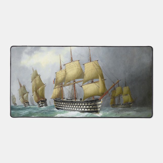 1st steam battleships 1884 desk mat (Front)