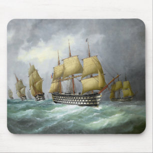 1st steam battleships 1884 mouse mat