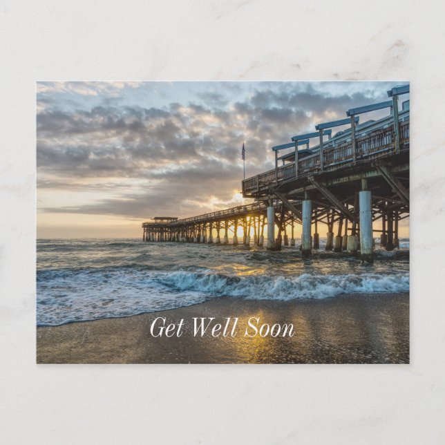 1st Sunrise 2017 Cocoa Beach Get Well Soon Postcard (Front)