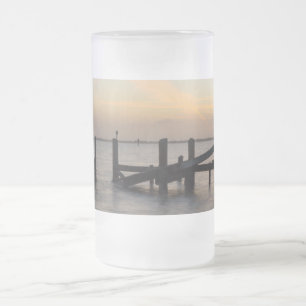 1st Sunset 2017 Cocoa Beach Frosted Glass Beer Mug