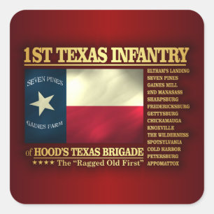 1st Texas Infantry (BA2) Square Sticker