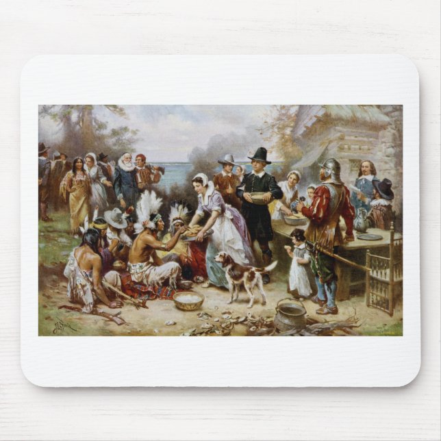 1st thanksgiving mouse mat (Front)