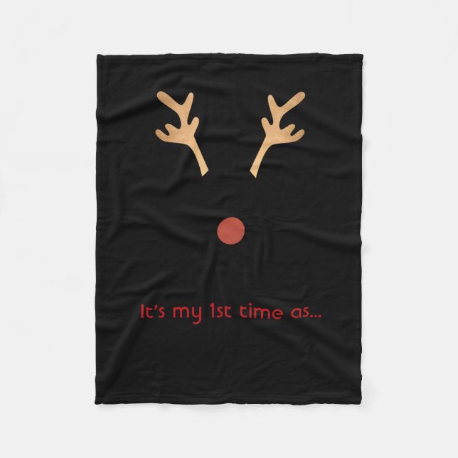 1st Time Brother Claus White Family Christmas T Sh Fleece Blanket (Front)