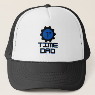 1st Time Dad New Father Gift Proud Dad Moment Trucker Hat