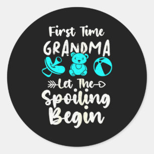 1st Time Grandma To Be First Time Grandma Grandmot Classic Round Sticker