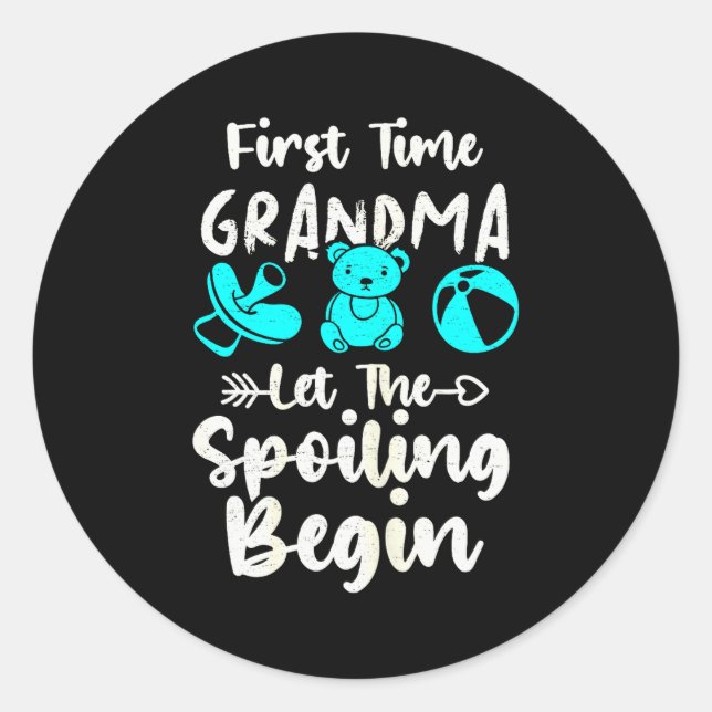 1st Time Grandma To Be First Time Grandma Grandmot Classic Round Sticker (Front)