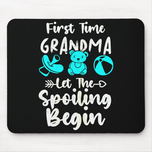 1st Time Grandma To Be First Time Grandma Grandmot Mouse Mat (Front)