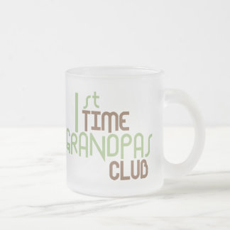 1st Time Grandpas Club (Green) Frosted Glass Coffee Mug