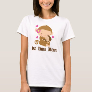 1st Time Mum Monkey Cute T-Shirt