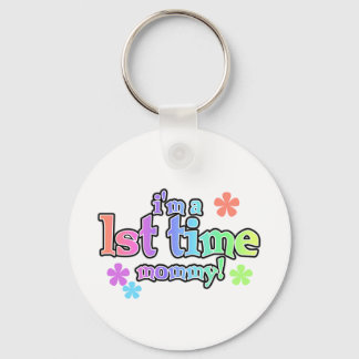 1st Time Mummy-Rainbow T-shirts and Gifts Key Ring