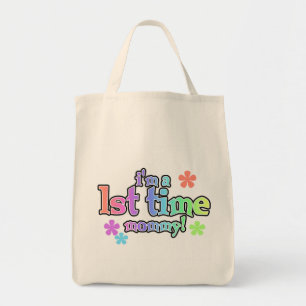 1st Time Mummy-Rainbow T-shirts and Gifts Tote Bag