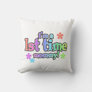 1st Time Mummy Rainbow Text Gifts Cushion