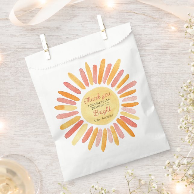 1st Trip Around the Sun Birthday Party Thank You Favour Bags (Clipped)