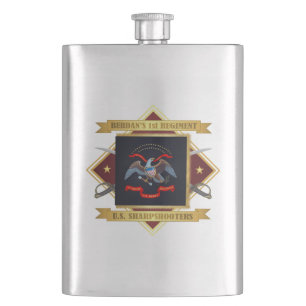 1st US Sharpshooters Hip Flask