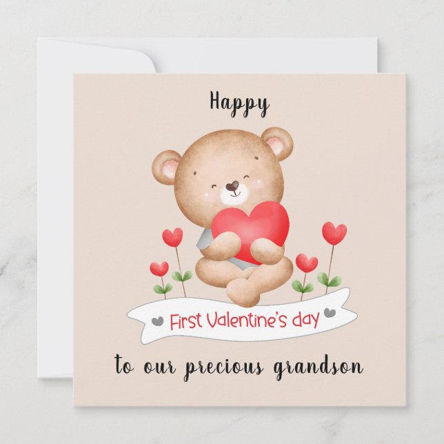 1st Valentine's day boy Valentine's day Card (Front)