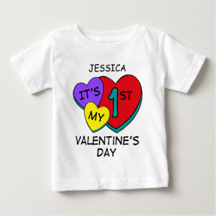 1st Valentine's Day Hearts Infant T-Shirt