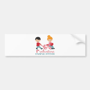 1st Valentines Day Together Bumper Sticker