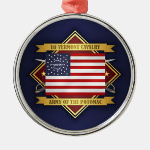 1st Vermont Cavalry Metal Tree Decoration