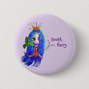 1st Visit From the Tooth Fairy Crown Cute Pinback 6 Cm Round Badge