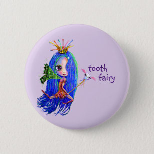 1st Visit From the Tooth Fairy Crown Cute Pinback 6 Cm Round Badge