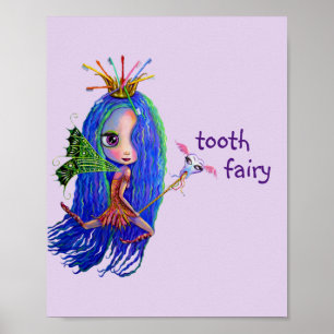 1st Visit From The Tooth Fairy Cute Big Eye Doll Poster
