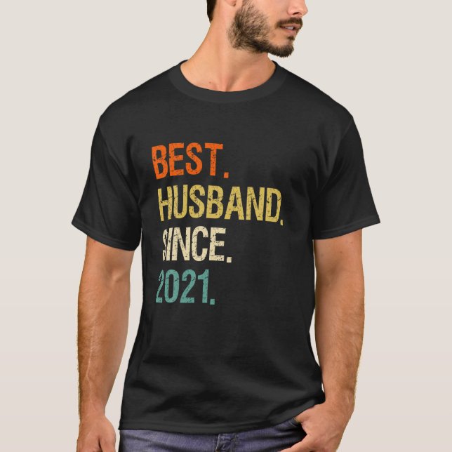 1St Wedding Aniversary Valentine Best Husband Sinc T-Shirt (Front)