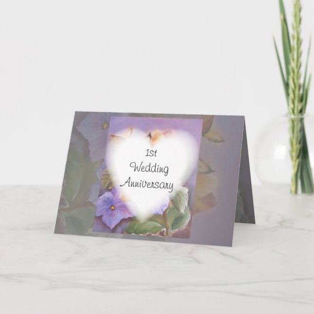 1st  wedding anniversary card (Front)