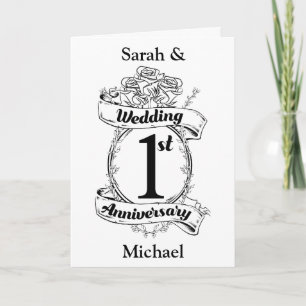 1st Wedding Anniversary Card