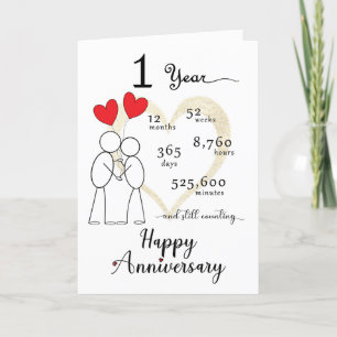 1st Wedding Anniversary Card