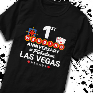 1st Wedding Anniversary Couples Las Vegas Trip T-Shirt