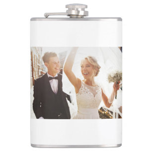 1st Wedding Anniversary Hip Flask