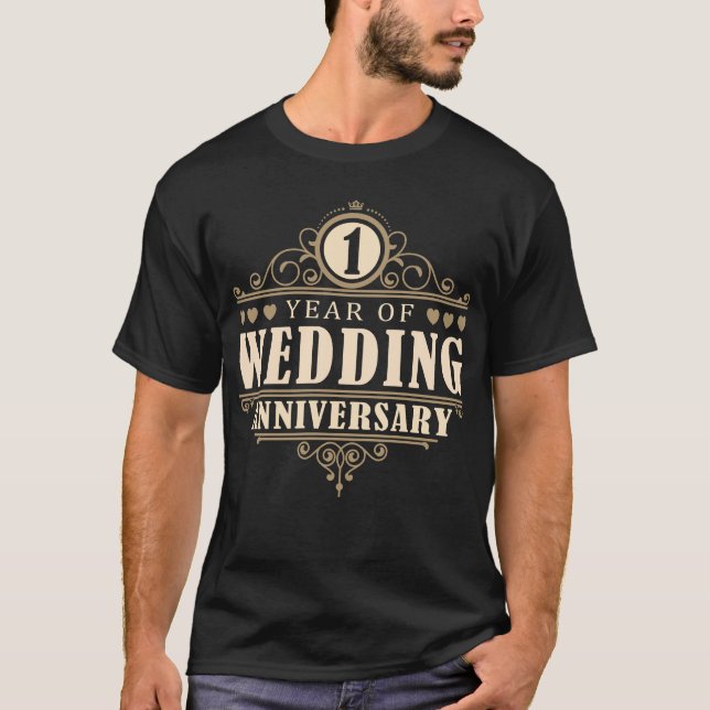 1st Wedding Anniversary (Husband) T-Shirt (Front)