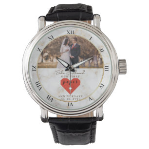 1st Wedding Anniversary Personalised Paper Wedding Watch