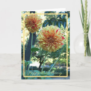 1st Wedding Anniversary Wishes Chrysanthemums Card