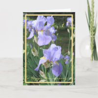 1st Wedding Anniversary Wishes Elegant Irises