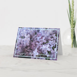 1st Wedding Anniversary Wishes Lilac Elegant Card