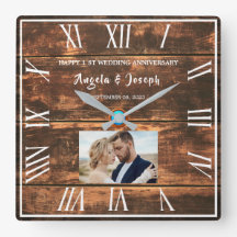 1st wedding anniversary wooden photo frame