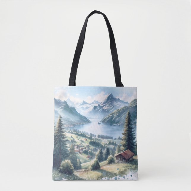 1st Wedding celebration travel Switzerland Alps Tote Bag (Front)
