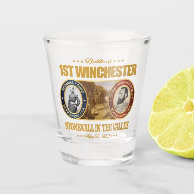 1st Winchester (FH2) Shot Glass (Front)