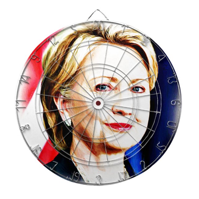 1st Woman President Hillary Clinton 2016_ Dartboard (Front)